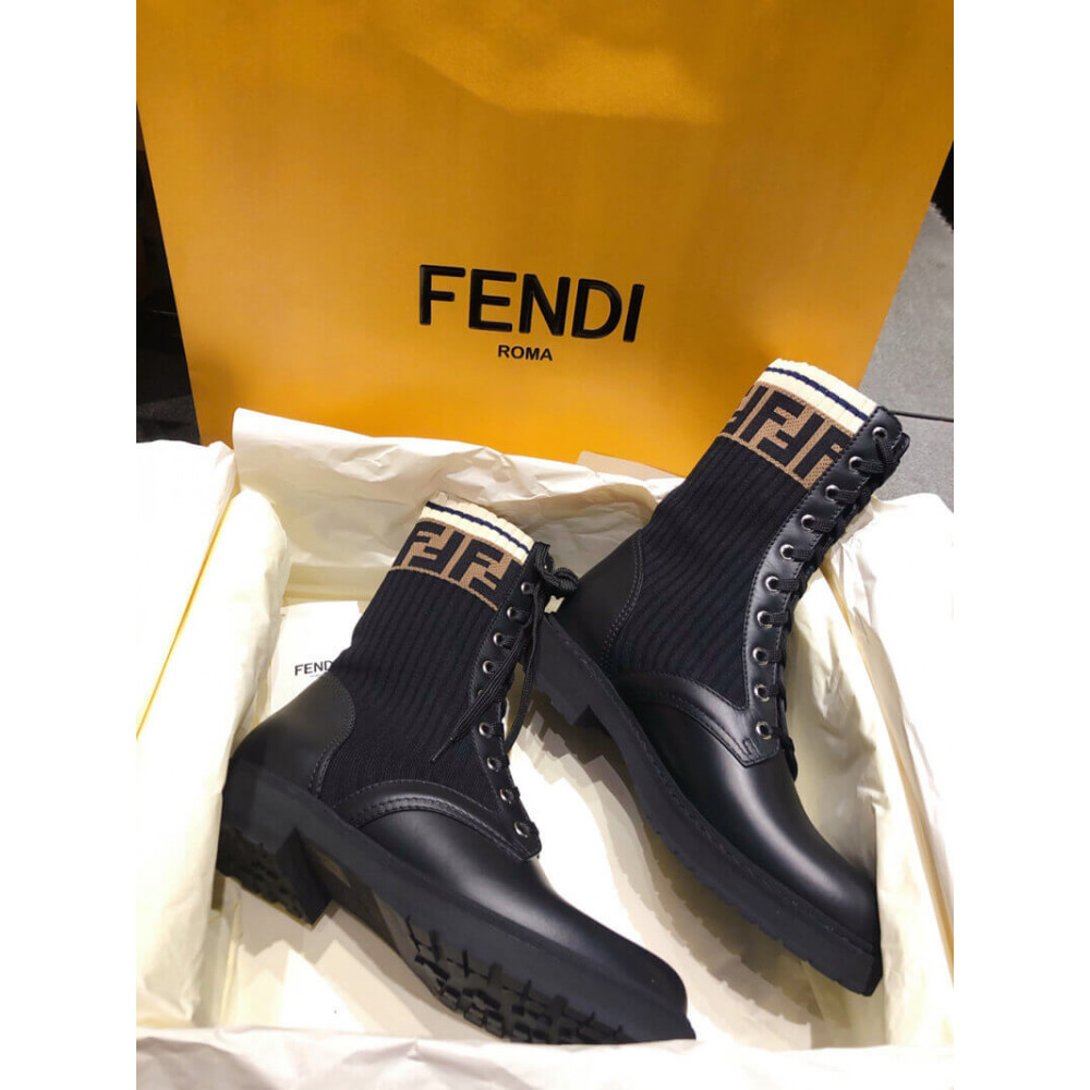 Fendi Rockoko Chelsea Sock Combat Boot