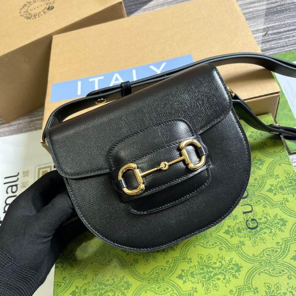 Gucci Leather Horsebit 1955 Mini Rounded Bag 760191