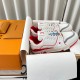 Louis Vuttion LV Trainer Sneaker Red 1ABFBA