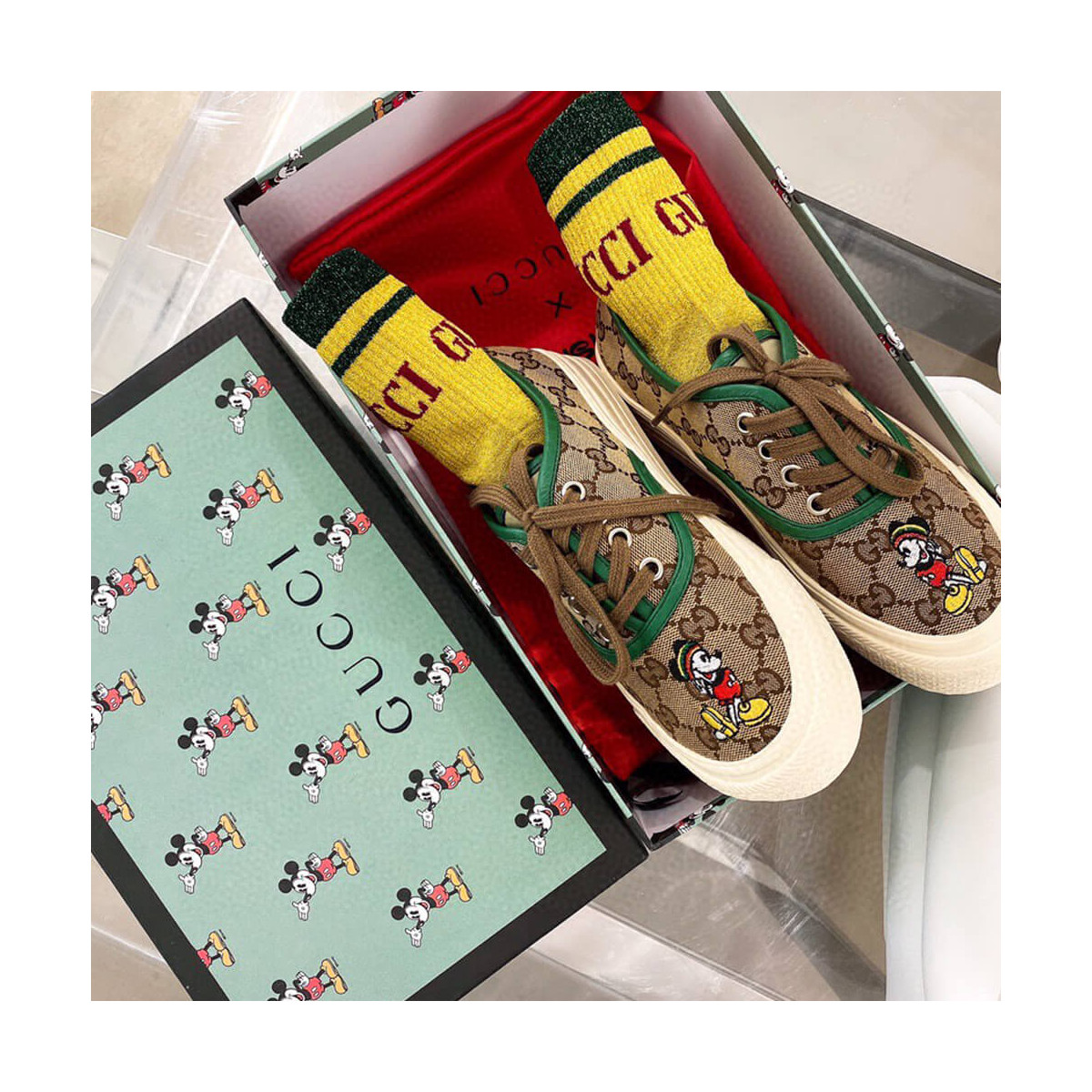 Gucci GG Disney x Gucci Low-Top Sneaker 875604 Green