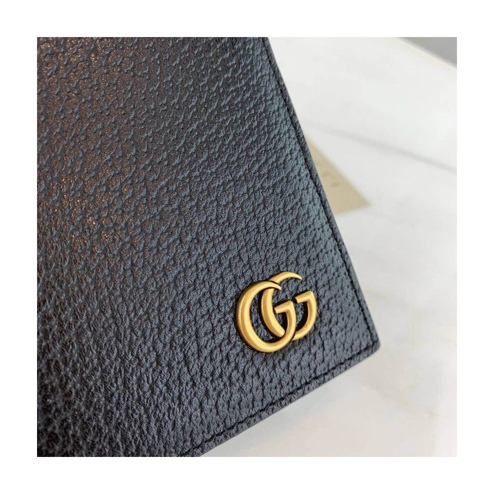 Gucci GG Marmont Metal-Free Tanned Leather Long Bi-Fold Wallet 428740