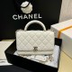 Chanel Wallet On Chain Top Handle Lambskin WOC AP2844 Black