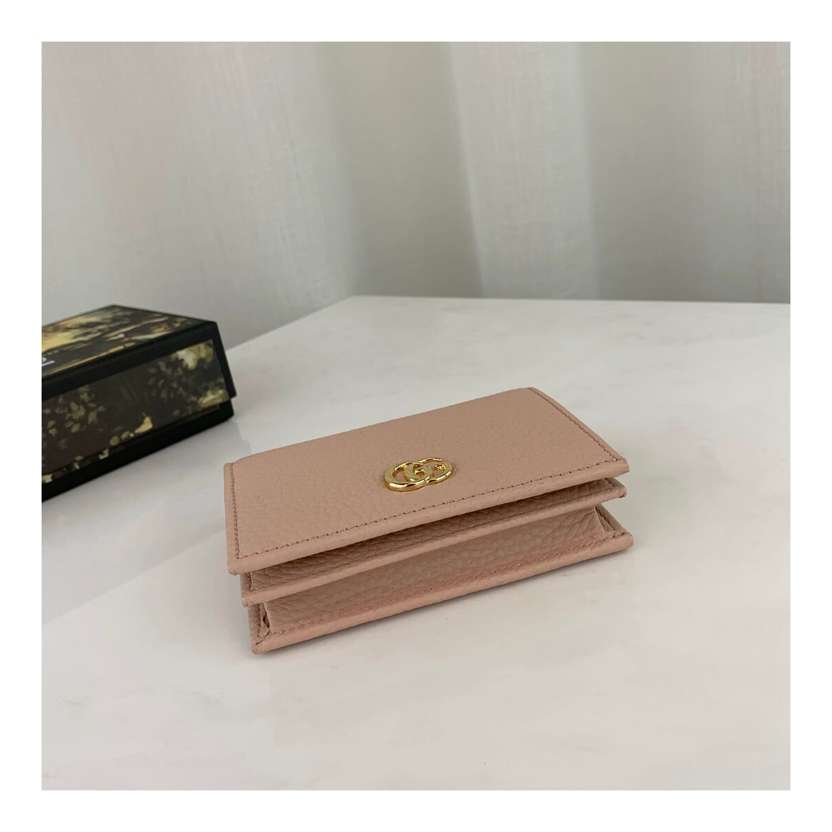 Gucci Leather Card Case Wallet 456126