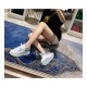 Alexander McQueen Oversized Sneaker 5537 White/Light Blue