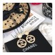 Chanel CC Pearl Hoop Earrings 460971