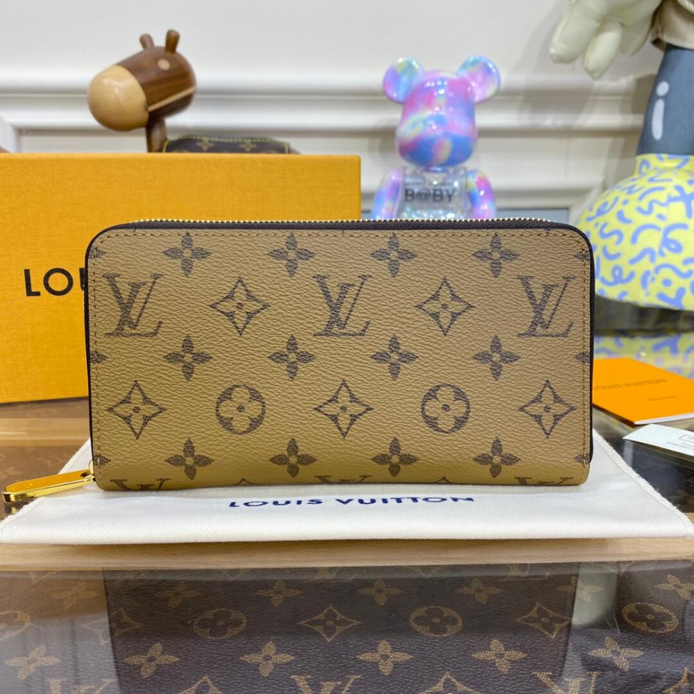 Louis Vuitton Monogram Reverse Canvas Zippy Wallet M82444