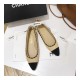 Chanel Grosgrain and Lambskin Chain Flats Ballerinas G35389