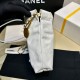 Chanel 22 Mini Bag Shiny Crumpled Calfskin with Pearl Chain AS3980