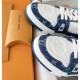 Louis Vuitton LV Trainer Sneaker Monogram Denim White Blue