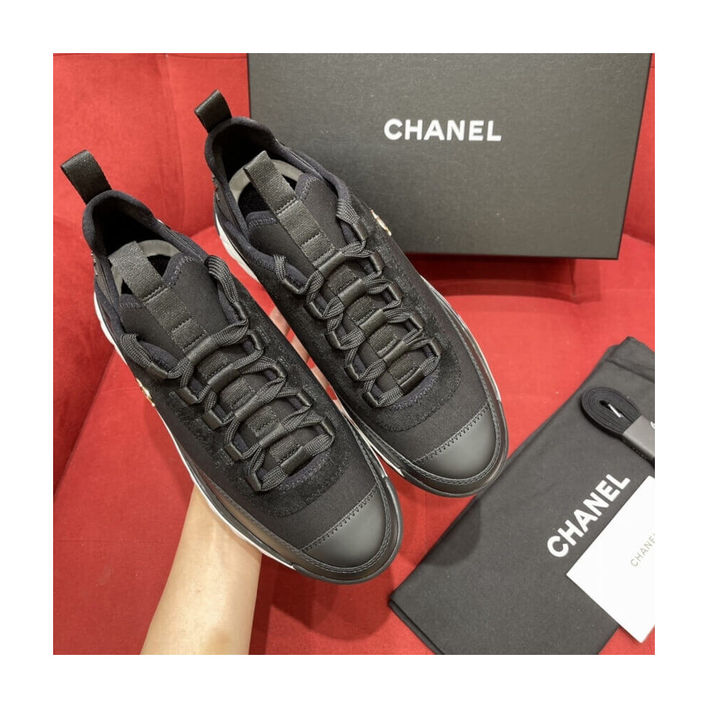 Chanel Velvet Calfskin Sneakers G35617