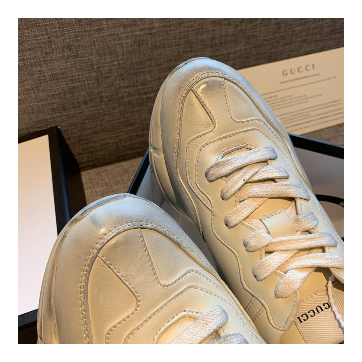 Gucci Rhyton Dirt Leather Sneaker 550046