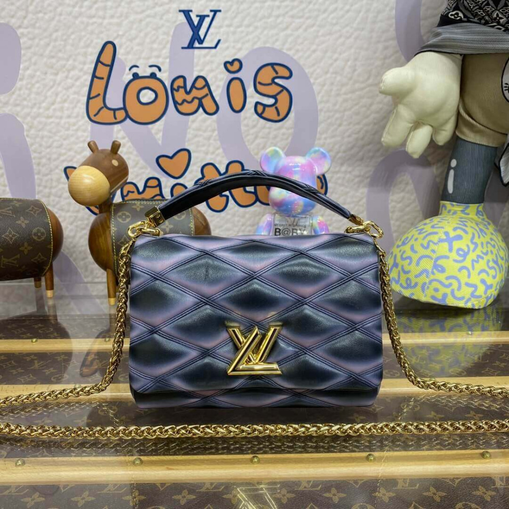 Louis Vuitton GO-14 MM Bag M23569 Black/Pink