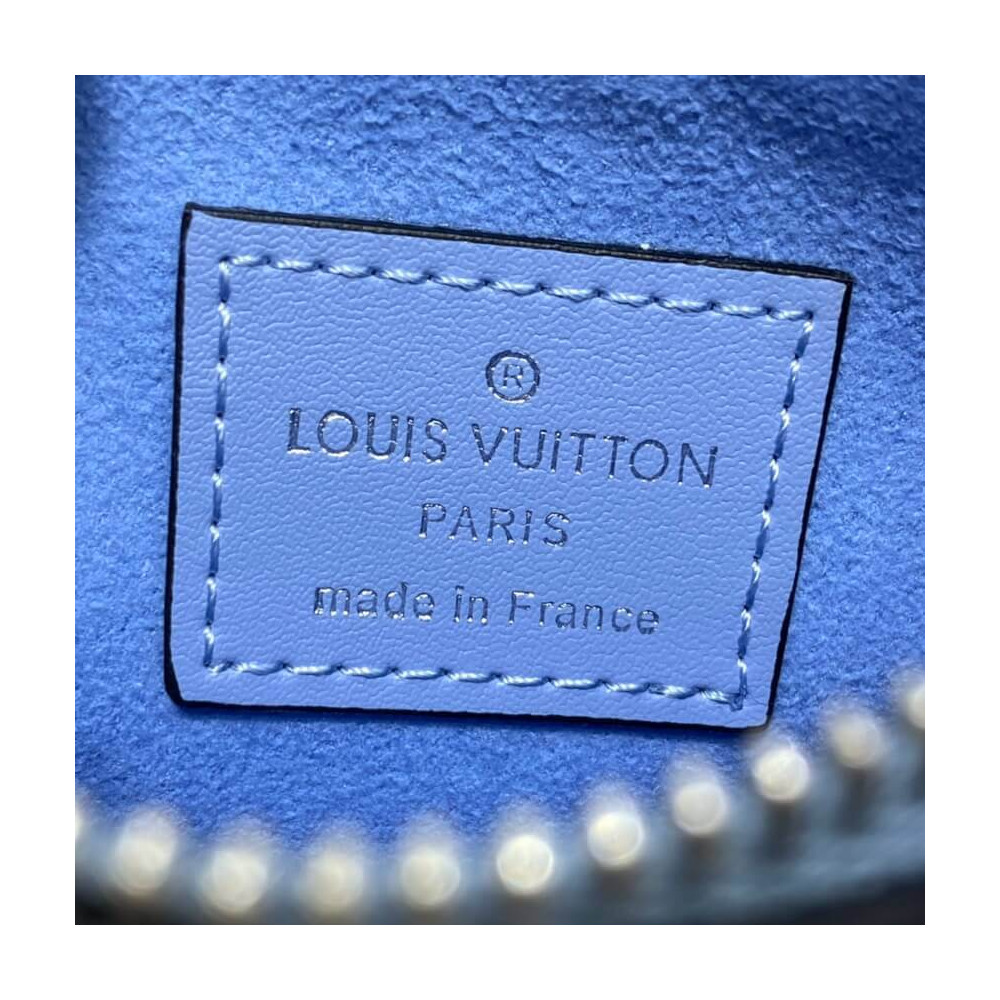 Louis Vuitton Key Pouch in Blue Gradient Mahina Perforated Leather M69508