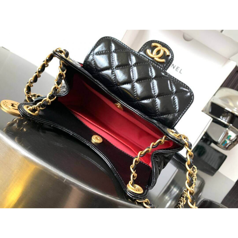 Chanel Small Hobo Bag in Shiny Crumpled Calfskin AS3710