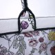 Christian Dior Book Tote White Multicolor Florilegio Embroidery