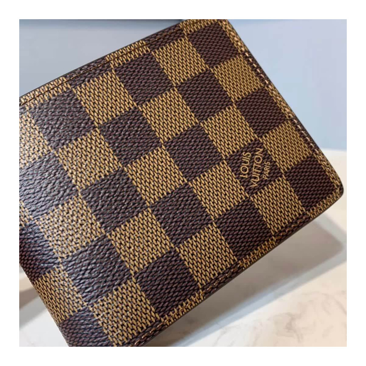 Louis Vuitton Damier Ebene Canvas Multiple Wallet N60895