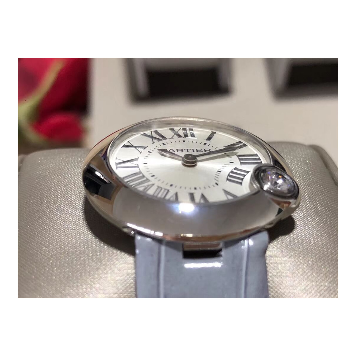 Cartier Ballon Blanc De Silver Quartz Watch WGBL0003