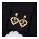 Chanel Pearl Heart CC Drop Earrings 481991