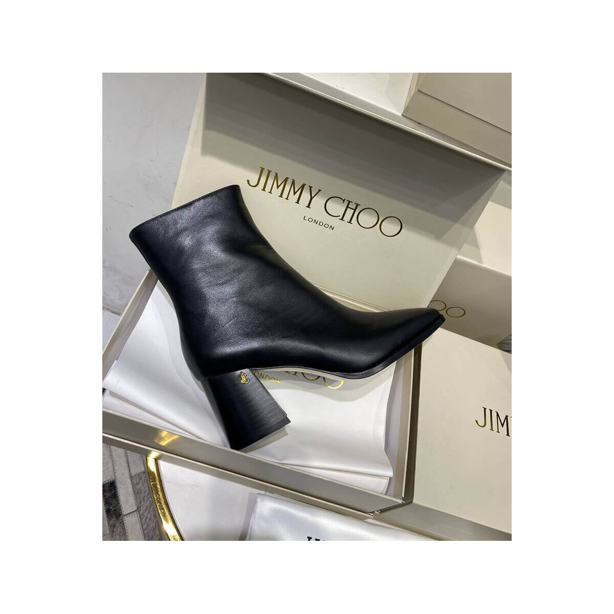 Jimmy Choo Bryelle 65 Leather Ankle Boots J172