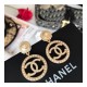 Chanel CC Pearl Hoop Earrings 460971