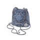 Chanel 22 Mini Handbag in Stitched Denim AS3980