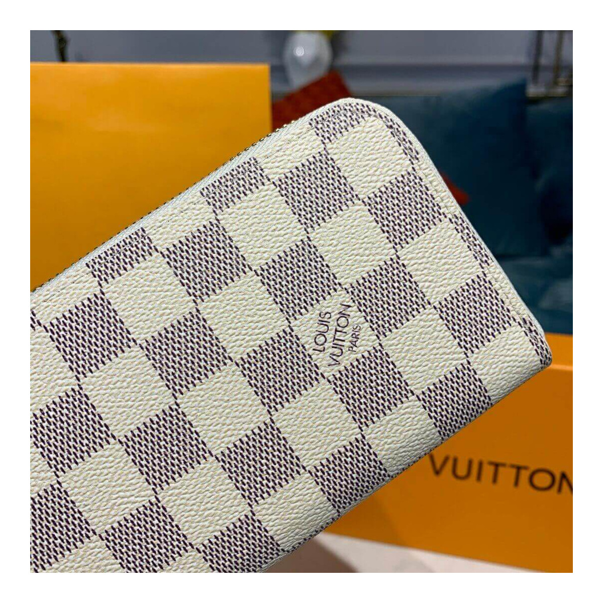 Louis Vuitton Damier Azur Clemence Wallet N61210 N61264