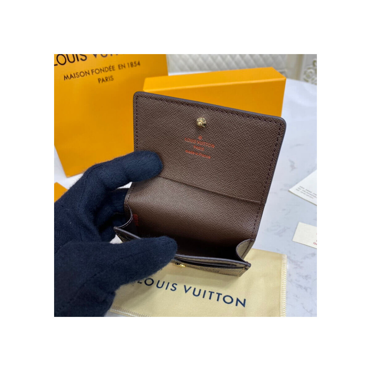 Louis Vuitton Damier Ebene Enveloppe Carte De Visite