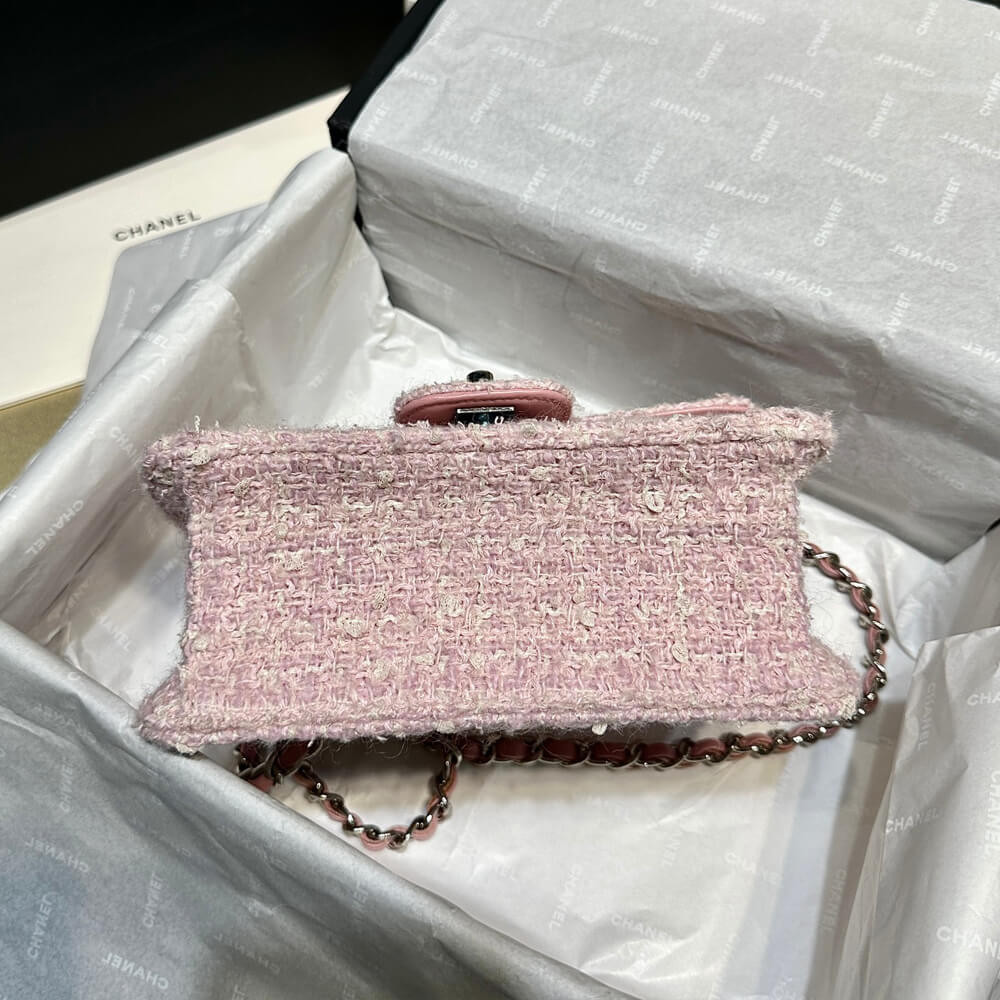 Chanel Mini Flap Bag Pink Tweed AS4051