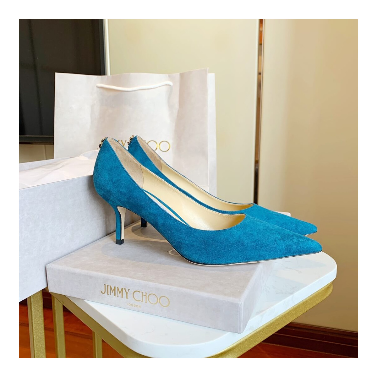 Jimmy Choo Romy Suede Point-Toe Pumps 120011