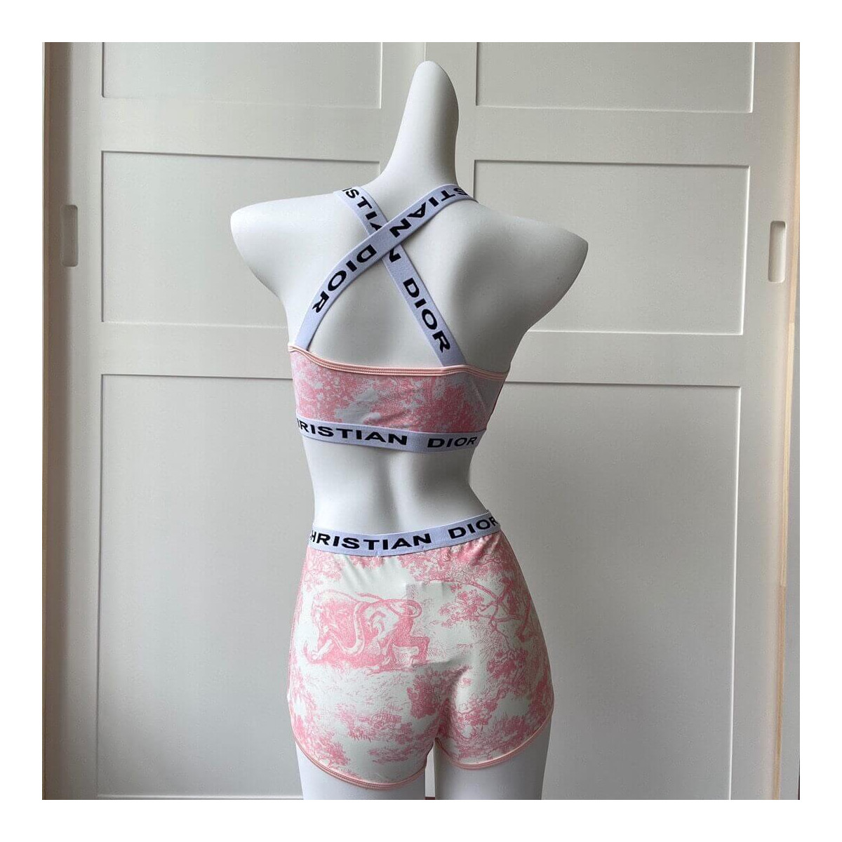 Christian Dior Toile de Jouy Two Piece Swimsuit 259469