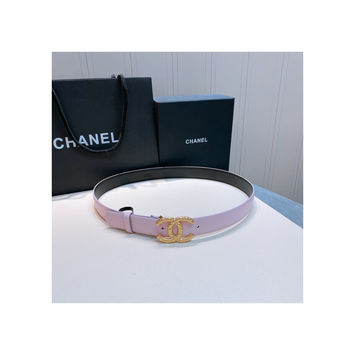 Chanel Calfskin CC Logo 3.0cm Belt 34167