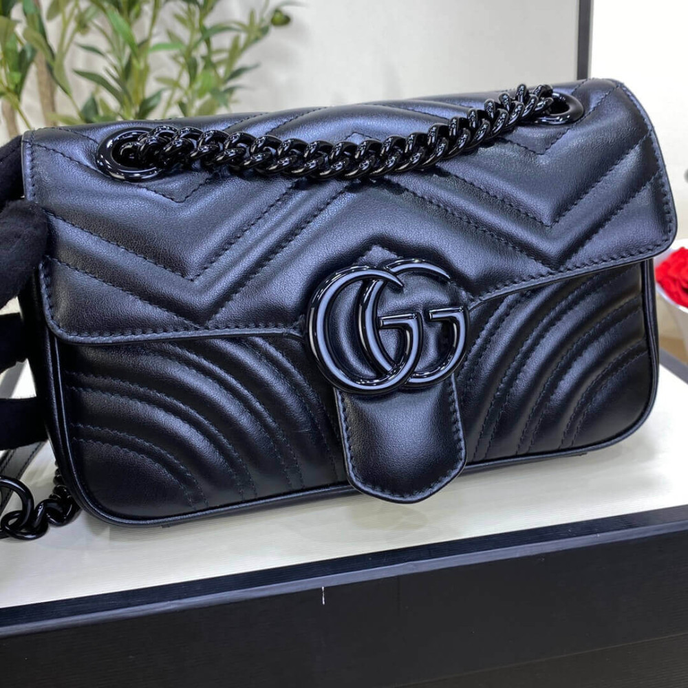 Gucci GG Marmont Mini Shoulder Bag 446744 Black