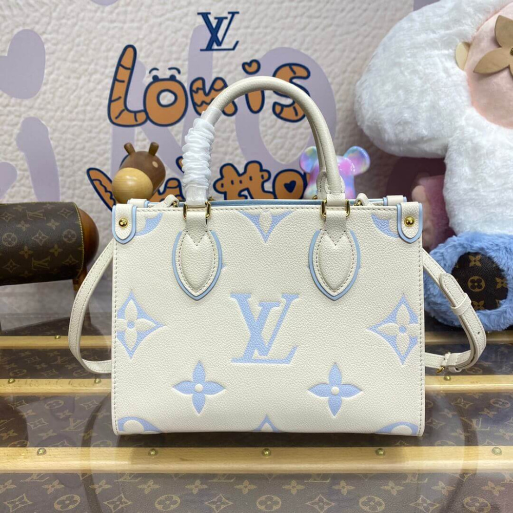 Louis Vuitton OnTheGo PM M46833 Latte Candy Blue