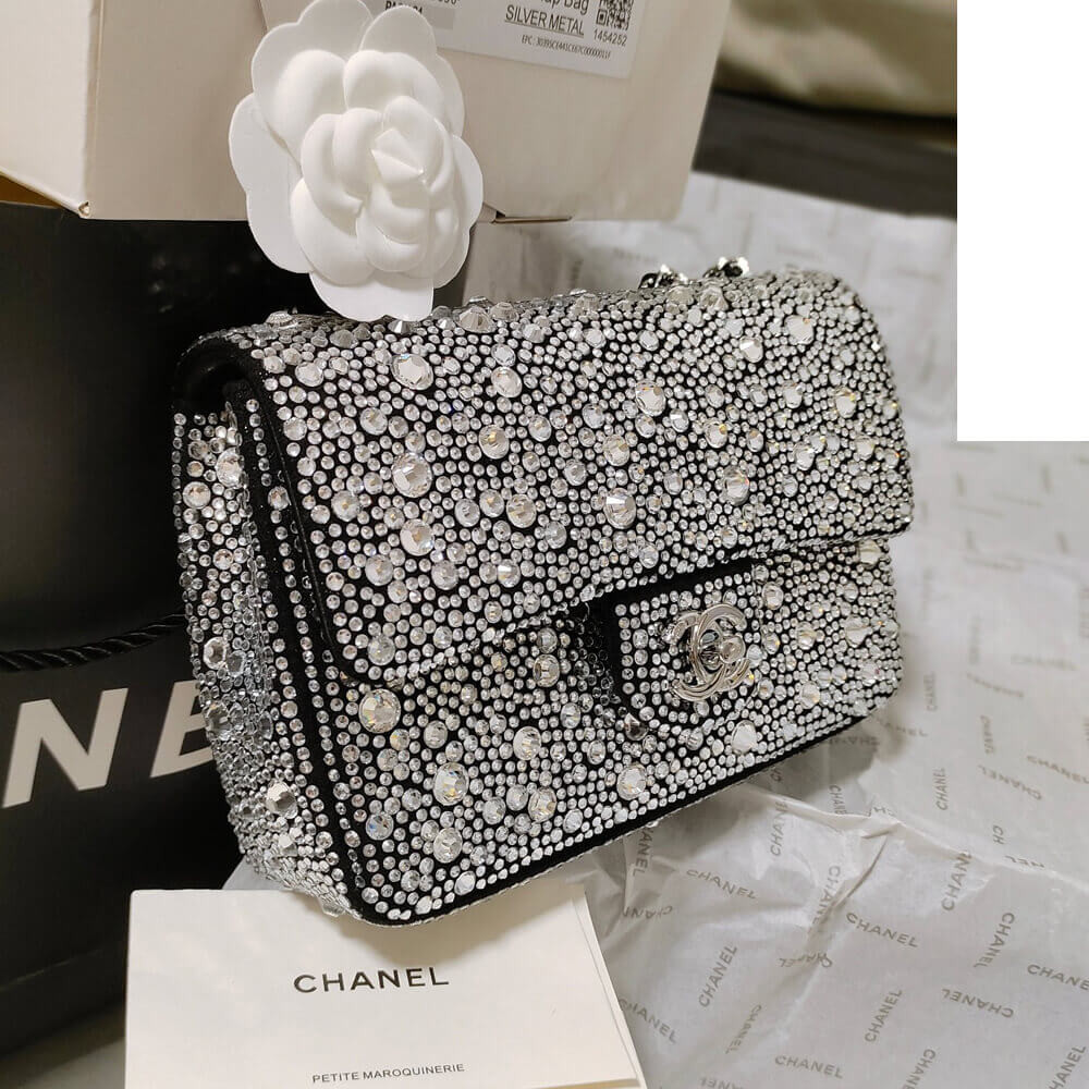 Chanel Mini Flap Bag in Satin AS4142