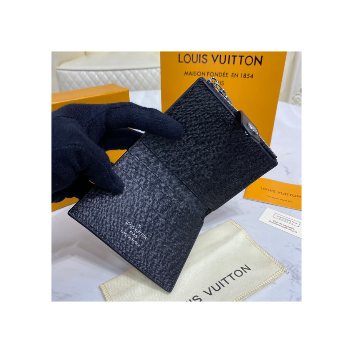 Louis Vuitton Monogram Eclipse Canvas Multiple Card Holder N60451