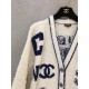 Chanel Varsity Logo iconic Oversized Wool Cashmere Cardigan C1401