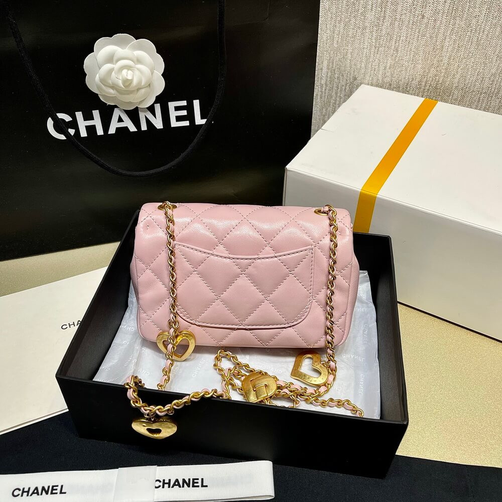 Chanel Mini Flap Bag Heart Chain AS3456