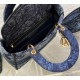 Dior Medium Lady D-Lite Bag Denim Blue Toile de Jouy Embroidery M0565