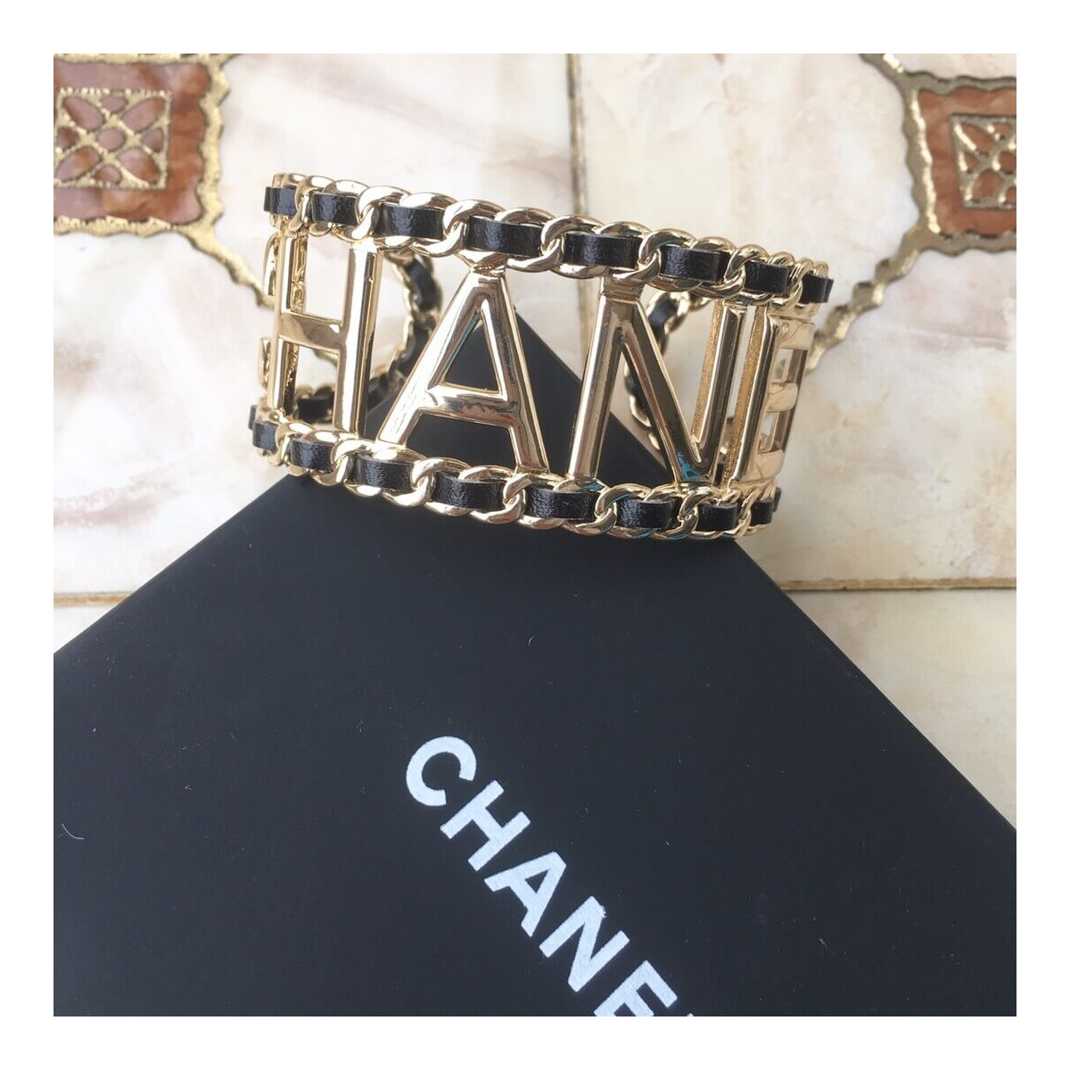 Chanel Lambskin Vintage Allure Cuff Bracelet 460970