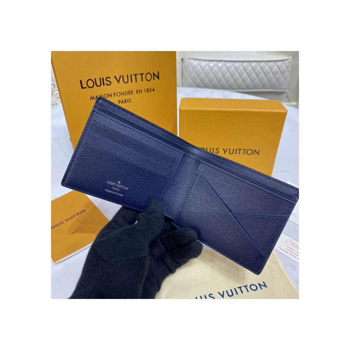 Louis Vuitton Blue Multiple Wallet M80458