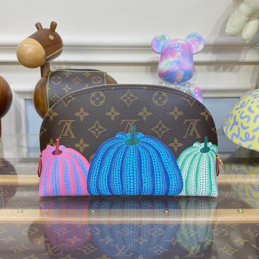 LV x YK Cosmetic Pouch with Colorful Pumpkin Print M46472