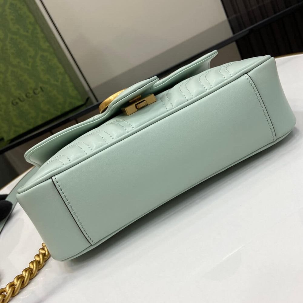 Gucci GG Marmont Matelasse Mini Bag 446744 Pale Green