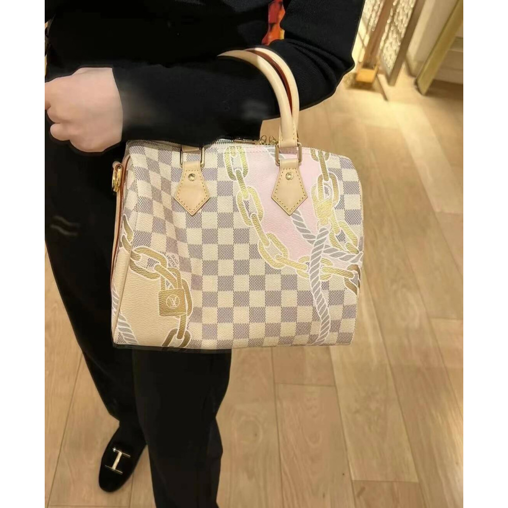 Louis Vuitton Damie Azur Speedy Bandouliere 25 N40473