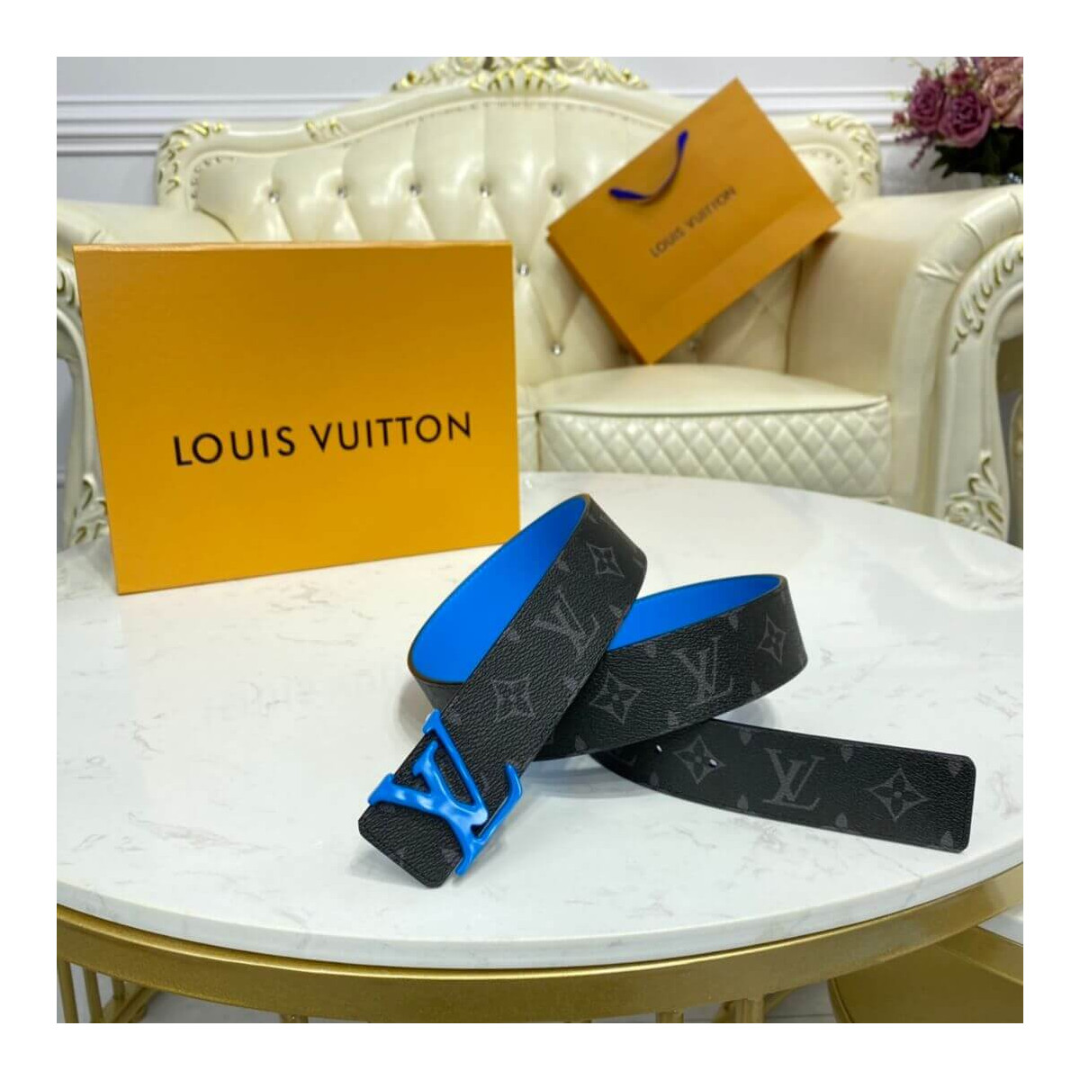 Louis Vuitton LV Shape 40mm Reversible Belt MP251U