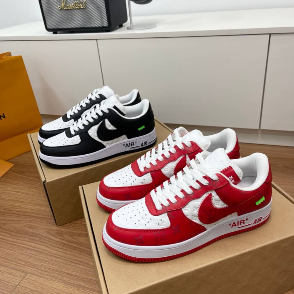 Louis Vuitton Virgil Abloh x Nike Air Force 1 Sneakers White/Red