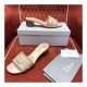 Dior Dway Heeled Slide In Embroidered Cotton KCQ244