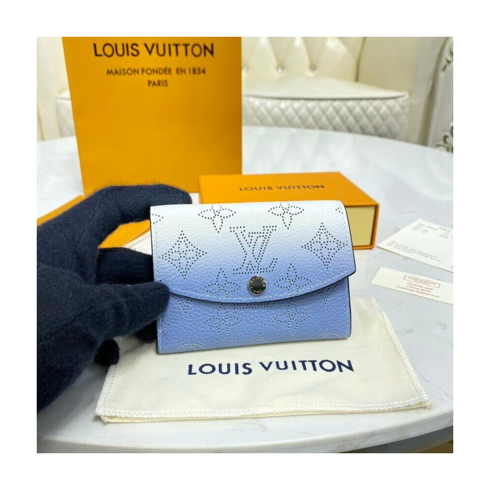 Louis Vuitton Coin Purse in Blue Gradient Mahina Perforated Leather M64050