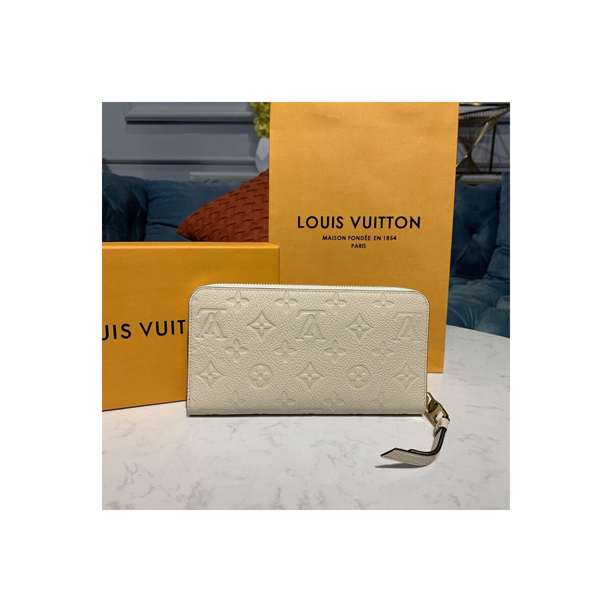 Louis Vuitton Monogram Empreinte Leather Zippy Wallet M61864