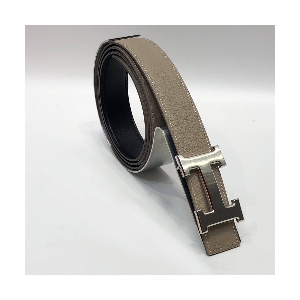 Hermes H Belt Buckle &amp; Reversible Leather Strap 38 mm HB03