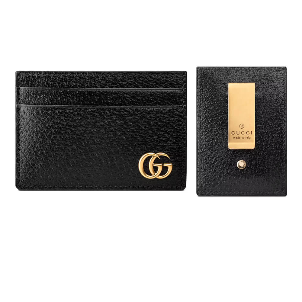 Gucci GG Marmont Metal-Free Tanned Leather Money Clip 436022